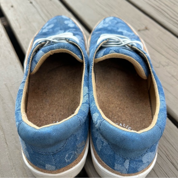 Revitalign Orthotic Gore-Lace Slip-On Sneaker Blue Denim Floral Hermosa | Sz 11 - Picture 9 of 13